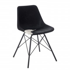 CHAIR GOAT SKIN BLACK WHITE45X42X78 7KG 390EURO - CHAIRS, STOOLS